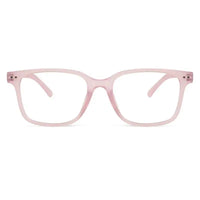 NexEye | Transparent Baby Pink Medium Full Rim RECTANGLE Computer Glasses for Men & Women [Blue Block]
