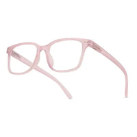 NexEye | Transparent Baby Pink Medium Full Rim RECTANGLE Computer Glasses for Men & Women [Blue Block]