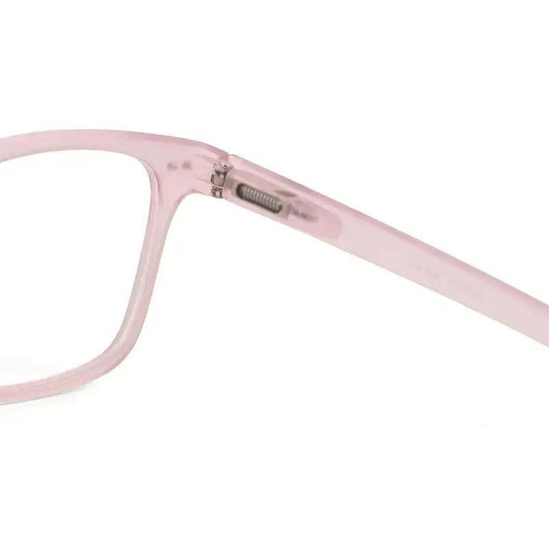 NexEye | Transparent Baby Pink Medium Full Rim RECTANGLE Computer Glasses for Men & Women [Blue Block]