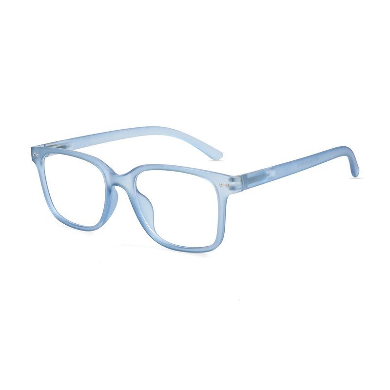 NexEye Transparent Blue Medium Full Rim RECTANGLE Computer Glasses for Men & Women — Hashtag Eyewears