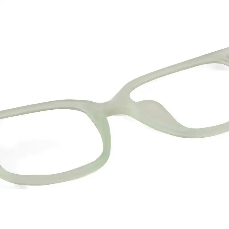 NexEye | Transparent Light Green Medium Full Rim RECTANGLE Computer Glasses for Men & Women [Blue Block]