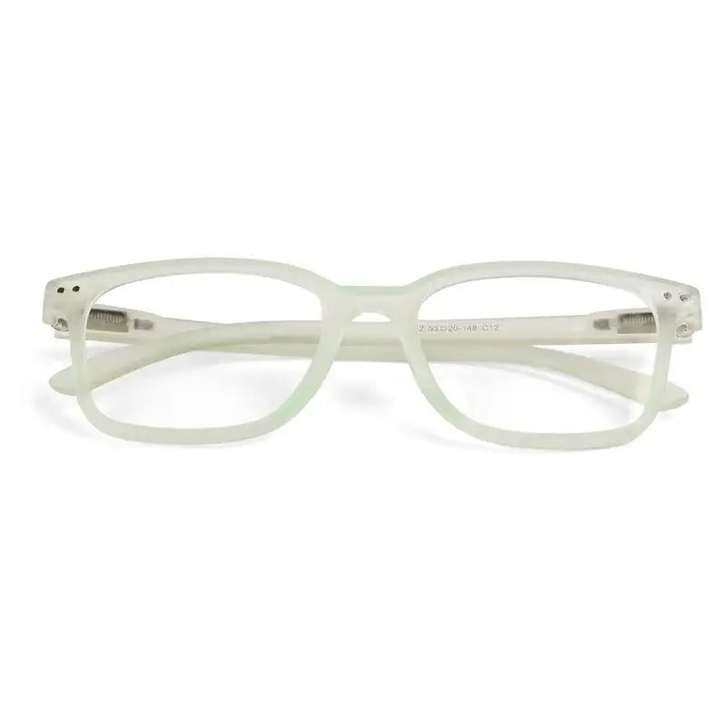 NexEye | Transparent Light Green Medium Full Rim RECTANGLE Computer Glasses for Men & Women [Blue Block]