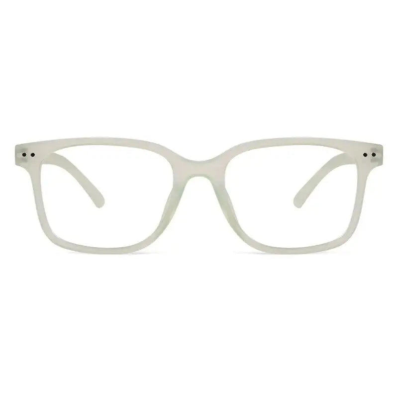NexEye | Transparent Light Green Medium Full Rim RECTANGLE Computer Glasses for Men & Women [Blue Block]