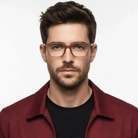NexEye | Transparent Mate Maroon Medium Full Rim RECTANGLE Computer Glasses for Men & Women [Blue Block]