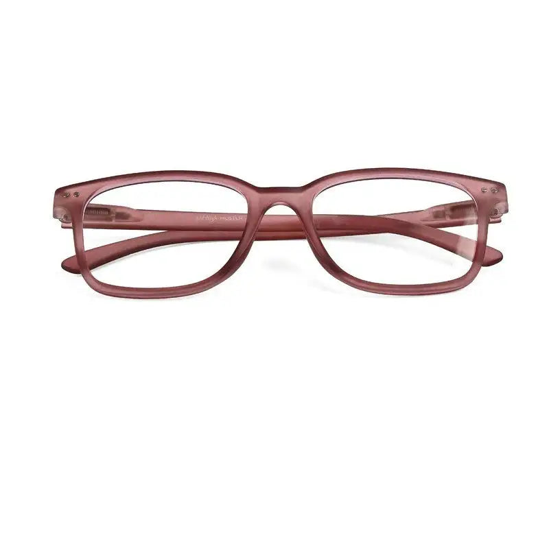 NexEye | Transparent Mate Maroon Medium Full Rim RECTANGLE Computer Glasses for Men & Women [Blue Block]