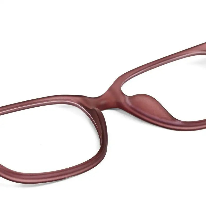 NexEye | Transparent Mate Maroon Medium Full Rim RECTANGLE Computer Glasses for Men & Women [Blue Block]
