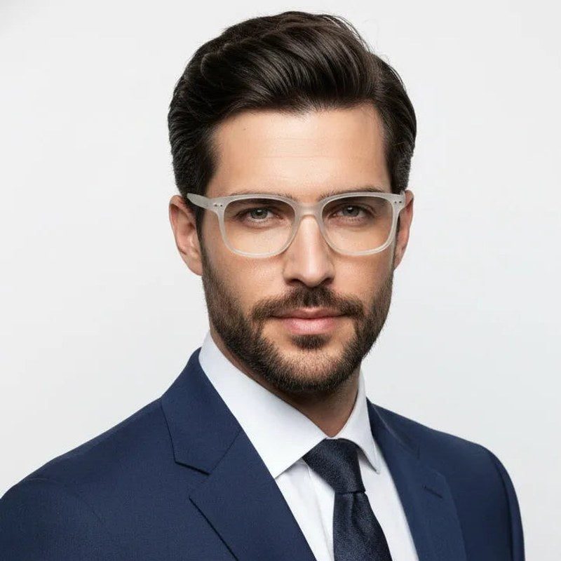 NexEye Transparent Medium Full Rim RECTANGLE Computer Glasses for Men & Women — Hashtag Eyewears