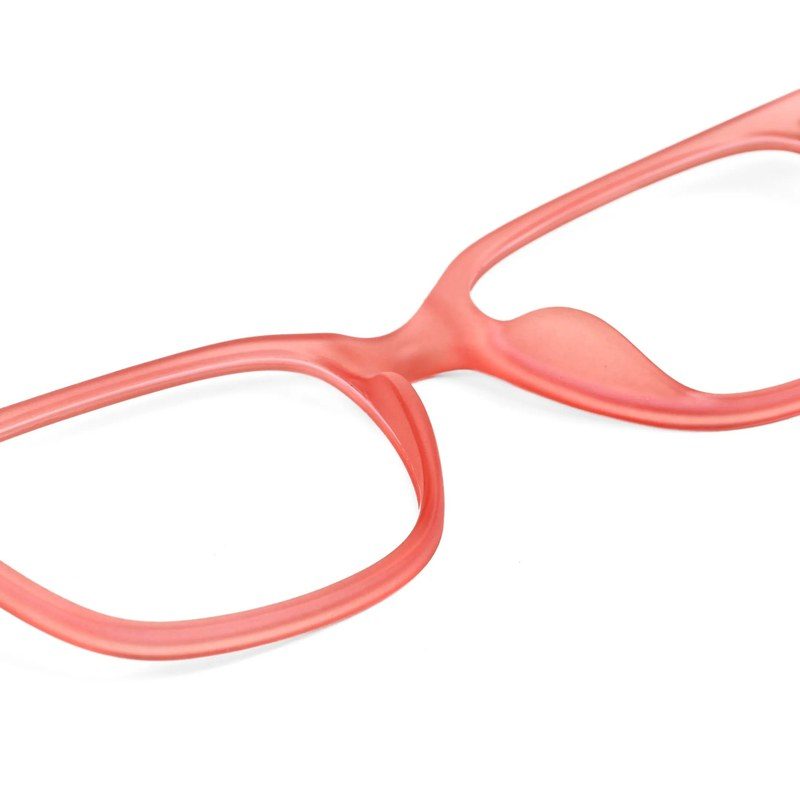 NexEye Transparent Red Medium Full Rim RECTANGLE Computer Glasses for Men & Women — Hashtag Eyewears