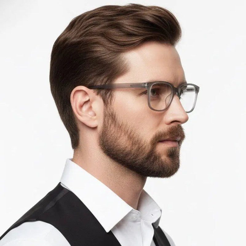 NexEye Transparent Smoke Medium Full Rim RECTANGLE Computer Glasses for Men & Women — Hashtag Eyewears