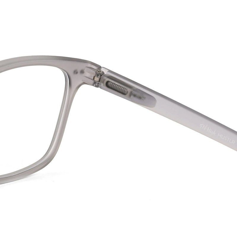 NexEye Transparent Smoke Medium Full Rim RECTANGLE Computer Glasses for Men & Women — Hashtag Eyewears