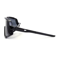 Nexis | Black Large Full Rim Shield Sports Sunglasses for Men & Women [UV-protected]