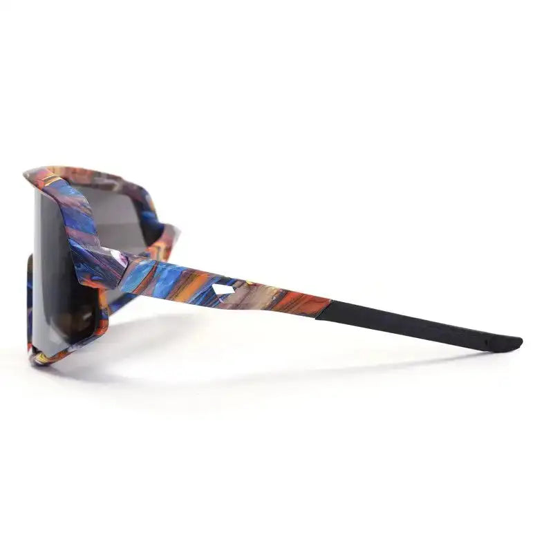 Nexis | Grey Large Full Rim Shield Sports Sunglasses for Men & Women [UV-protected]