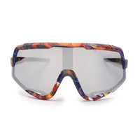 Nexis | Grey Large Full Rim Shield Sports Sunglasses for Men & Women [UV-protected]