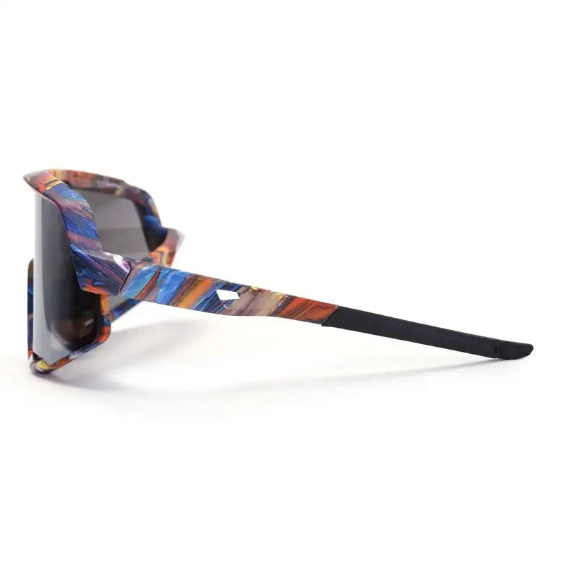 Nexis | Grey Large Full Rim Shield Sports Sunglasses for Men & Women [UV-protected]