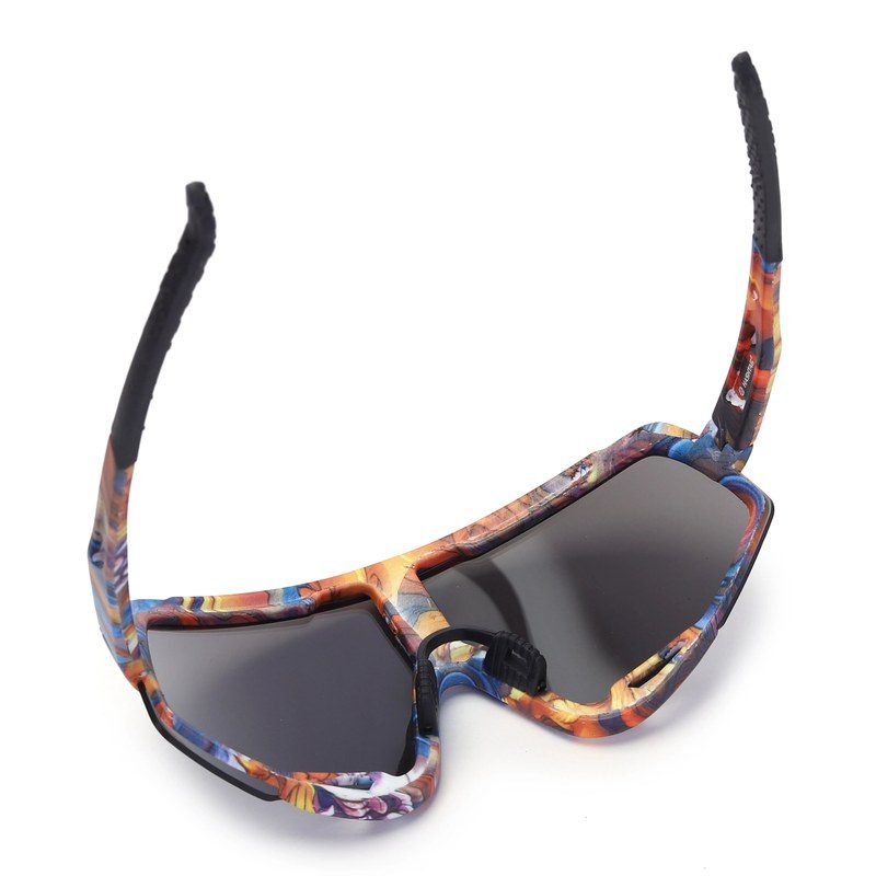 Nexis | Grey Large Full Rim Shield Sports Sunglasses for Men & Women [UV-protected]