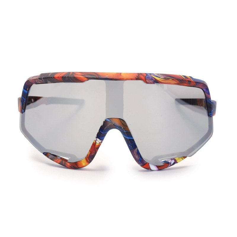 Nexis Grey Large Full Rim Shield Sports Sunglasses for Men & Women — Hashtag Eyewears
