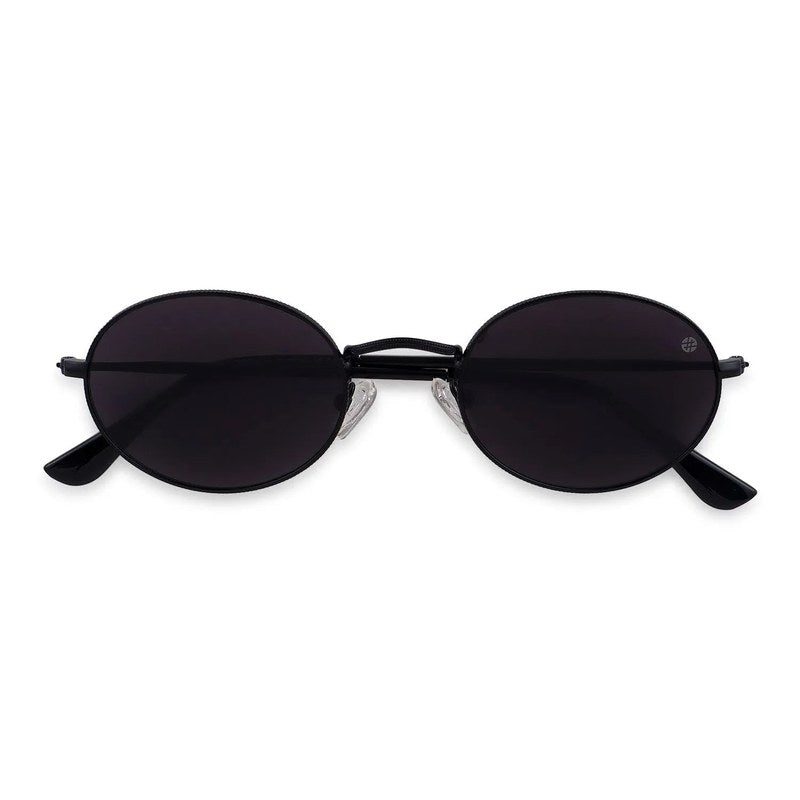 Nimbra Black Small Full Rim Oval Sunglasses for Women — Hashtag Eyewears
