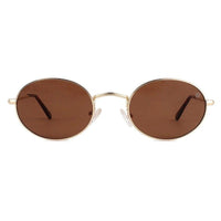 Nimbra Brown Small Full Rim Oval Sunglasses for Women — Hashtag Eyewears