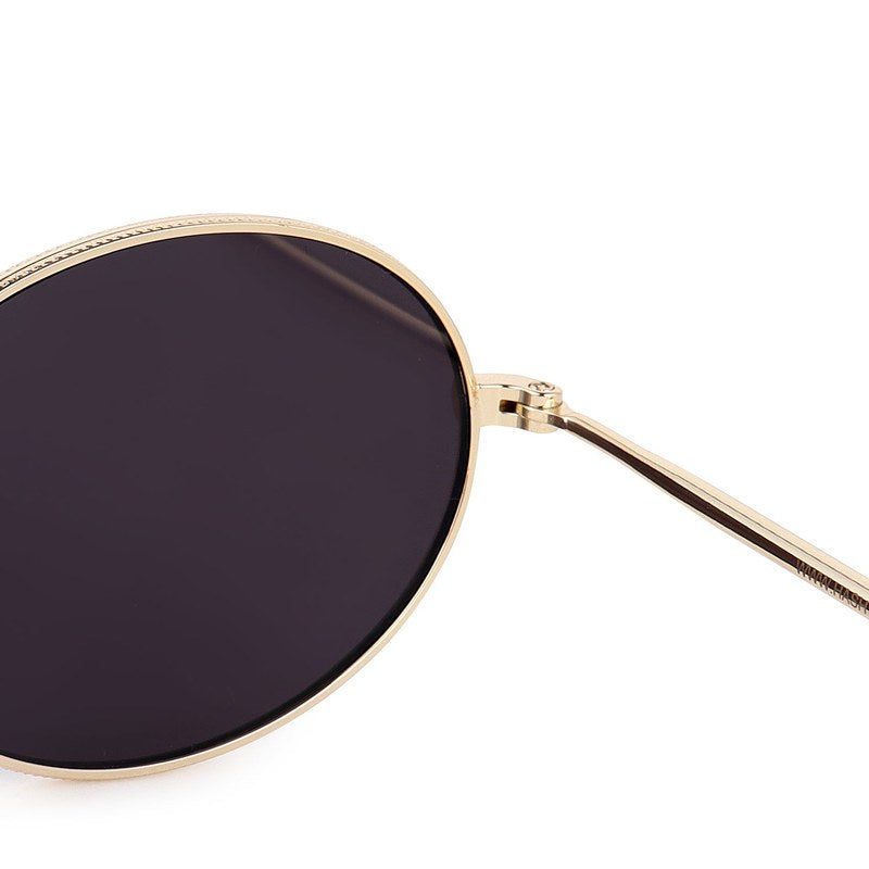 Nimbra | Golden Small Full Rim Oval Sunglasses for Women [UV-protected]