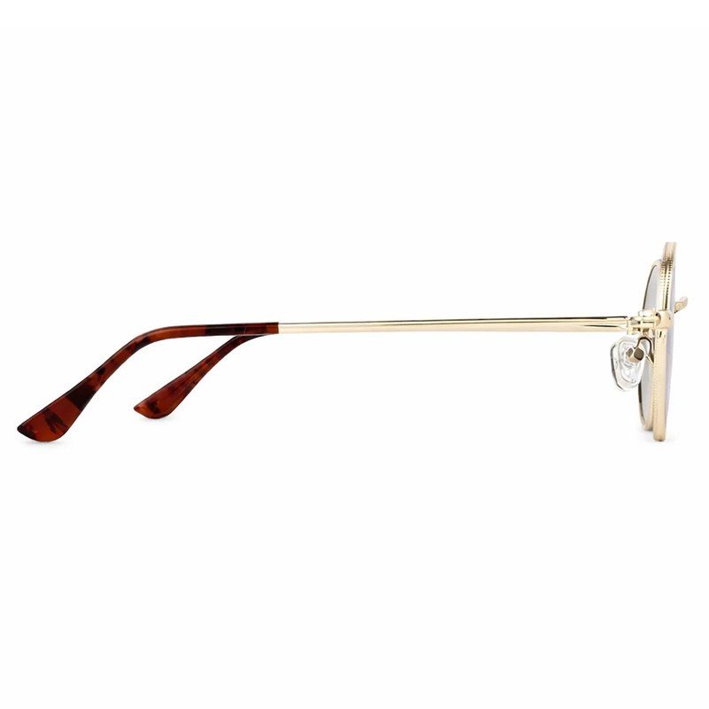 Nimbra | Golden Small Full Rim Oval Sunglasses for Women [UV-protected]