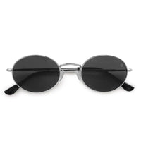 Nimbra Silver Small Full Rim Oval Sunglasses for Women — Hashtag Eyewears