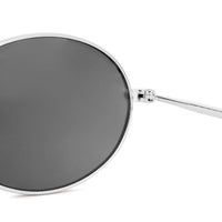 Nimbra Silver Small Full Rim Oval Sunglasses for Women — Hashtag Eyewears