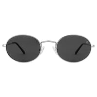 Nimbra Silver Small Full Rim Oval Sunglasses for Women — Hashtag Eyewears