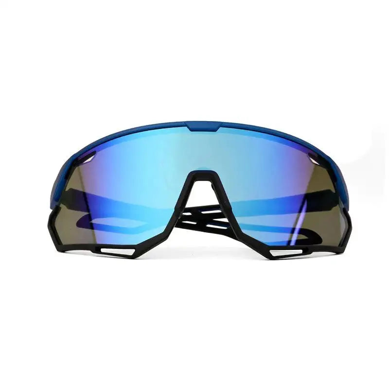 Nitro | Blue/Black Extra-Large Full Rim Shield Sports Sunglasses for Men & Women [UV-protected]