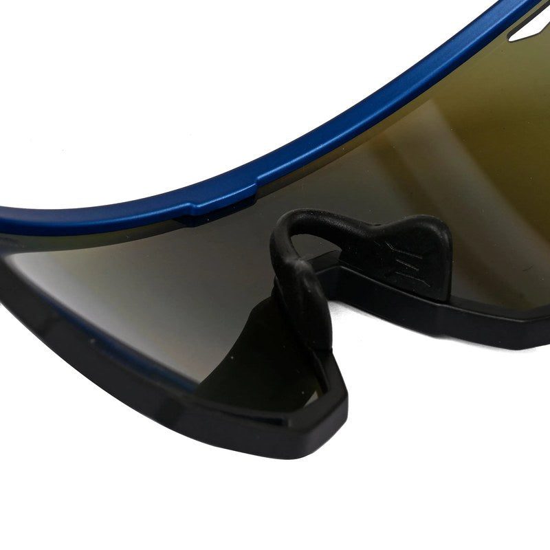 Nitro Blue/Black Extra-Large Full Rim Shield Sports Sunglasses for Men & Women — Hashtag Eyewears