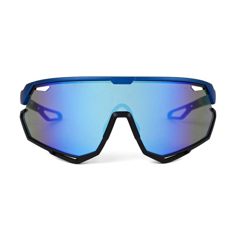 Nitro | Blue/Black Extra-Large Full Rim Shield Sports Sunglasses for Men & Women [UV-protected]