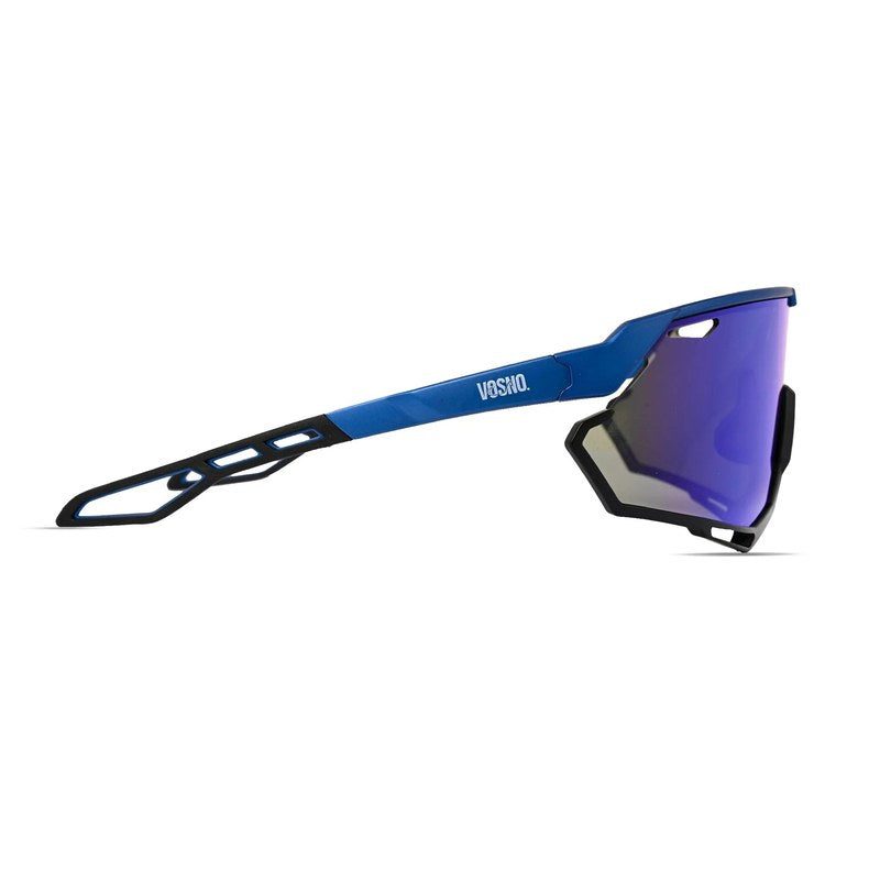 Nitro Blue/Black Extra-Large Full Rim Shield Sports Sunglasses for Men & Women — Hashtag Eyewears