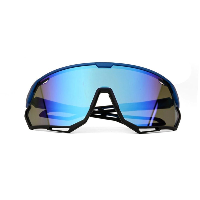 Nitro | Blue/Black Extra-Large Full Rim Shield Sports Sunglasses for Men & Women [UV-protected]