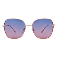 Nixion Pink & Golden Large Full Rim Square Sunglasses for Women — Hashtag Eyewears