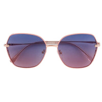 Nixion Pink & Golden Large Full Rim Square Sunglasses for Women — Hashtag Eyewears