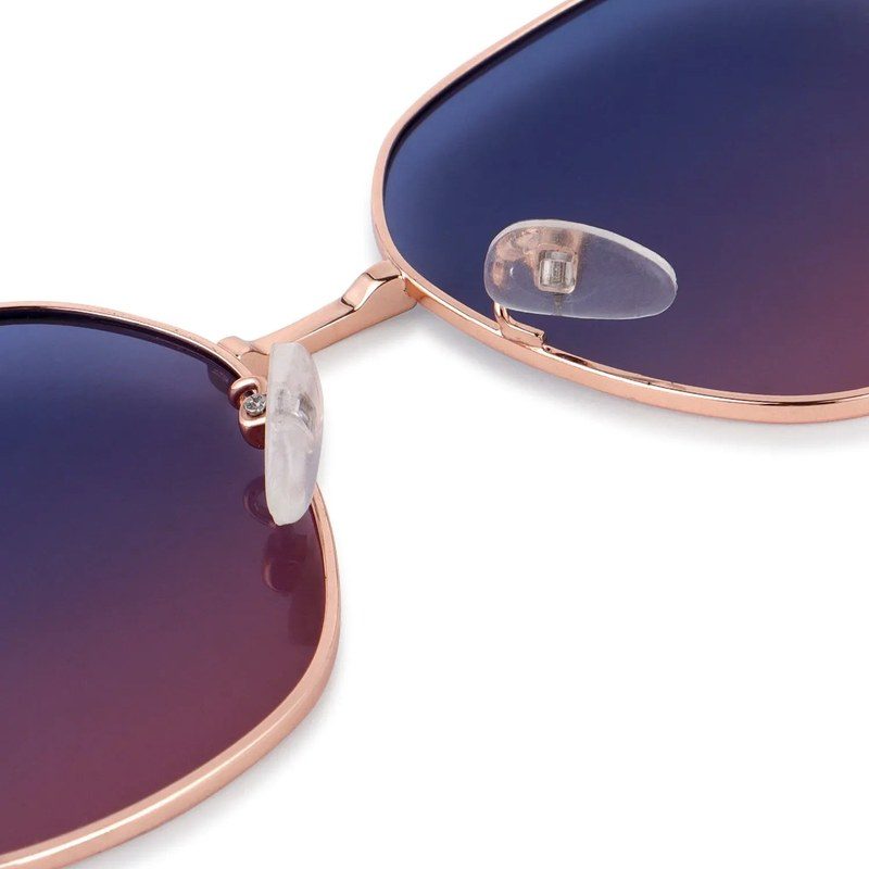 Nixion | Pink & Golden Large Full Rim Square Sunglasses for Women [Polarized]