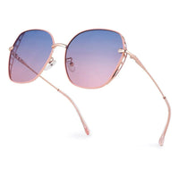 Nixion Pink & Golden Large Full Rim Square Sunglasses for Women — Hashtag Eyewears