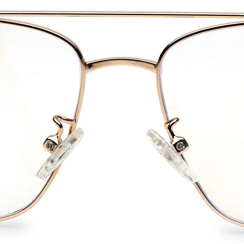 Nova Black & Gold Medium Full Rim Square Computer Glasses for Men & Women — Hashtag Eyewears