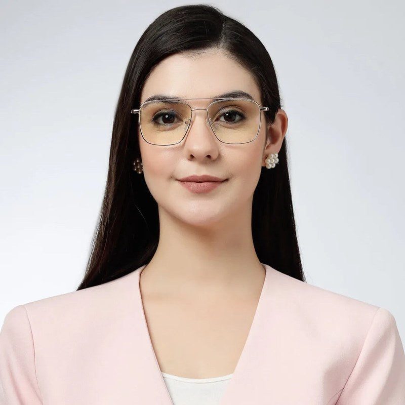 Nova Golden Medium Full Rim Square Computer Glasses for Men & Women — Hashtag Eyewears