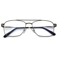 Nova | Grey Medium Full Rim Square Computer Glasses for Men & Women [Blue Block]