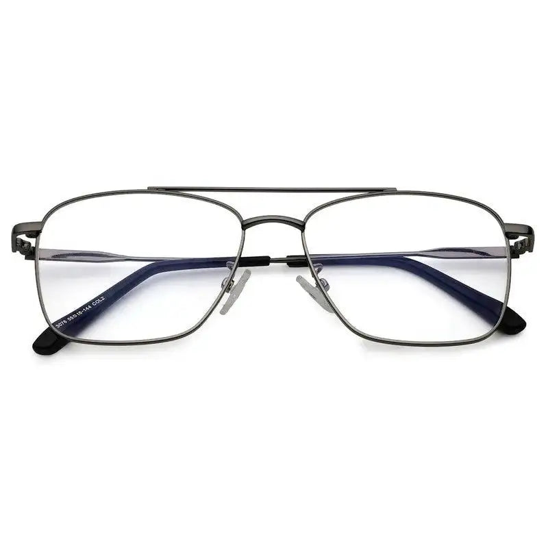 Nova | Grey Medium Full Rim Square Computer Glasses for Men & Women [Blue Block]