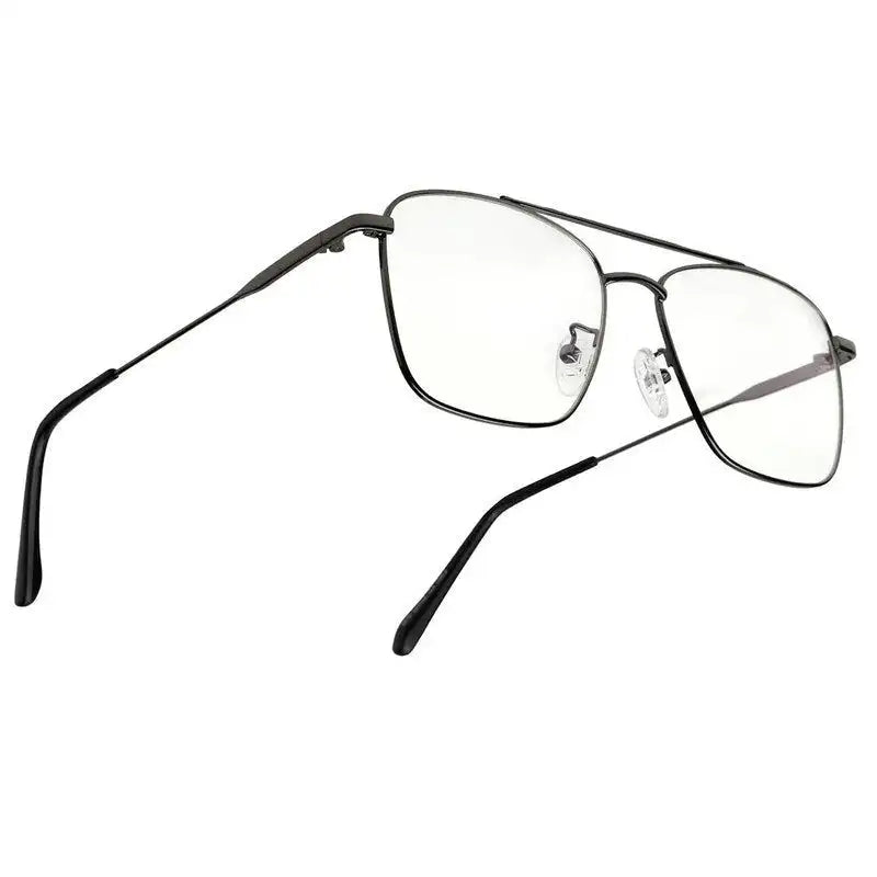 Nova | Grey Medium Full Rim Square Computer Glasses for Men & Women [Blue Block]