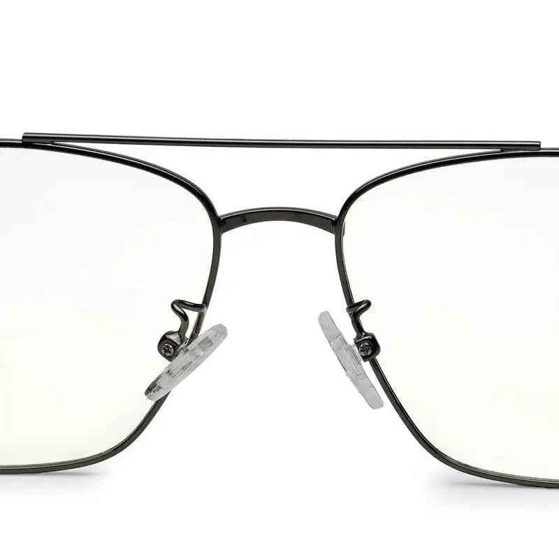 Nova | Grey Medium Full Rim Square Computer Glasses for Men & Women [Blue Block]