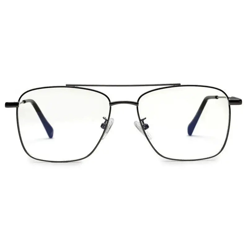 Nova | Grey Medium Full Rim Square Computer Glasses for Men & Women [Blue Block]