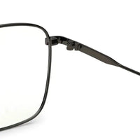 Nova | Grey Medium Full Rim Square Computer Glasses for Men & Women [Blue Block]