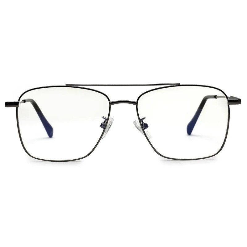 Nova Grey Medium Full Rim Square Computer Glasses for Men & Women — Hashtag Eyewears