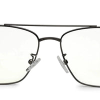 Nova Grey Medium Full Rim Square Computer Glasses for Men & Women — Hashtag Eyewears