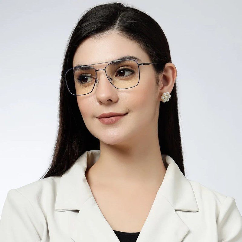 Nova Mat Black Medium Full Rim Square Computer Glasses for Men & Women — Hashtag Eyewears