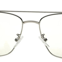 Nova | Silver Medium Full Rim Square Computer Glasses for Men & Women [Blue Block]