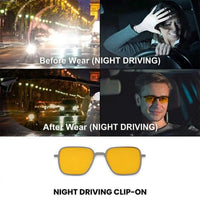 Novaic Silver & Black Medium Full Rim Rectangle Clip-on for Men & Women — Hashtag Eyewears