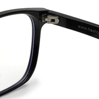 Novara Black Medium Full Rim Wayfarer Computer Glasses for Men & Women — Hashtag Eyewears